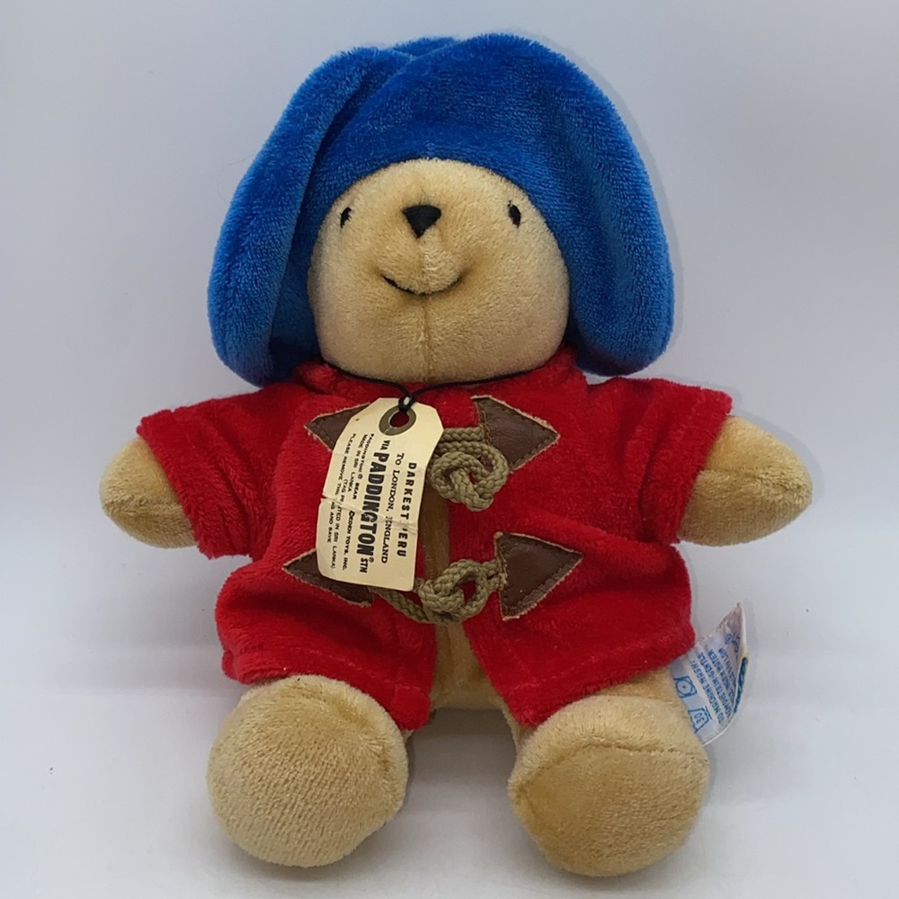 Eden My First Paddington Bear Plush Toy Red Coat and Blue Hat 6.5”